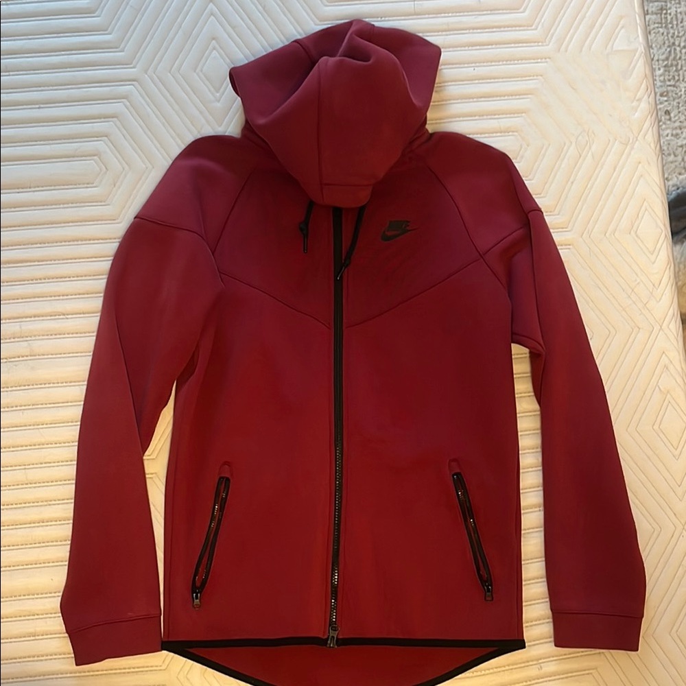 Nike Women's Burgundy Hooded Bomber Jacket